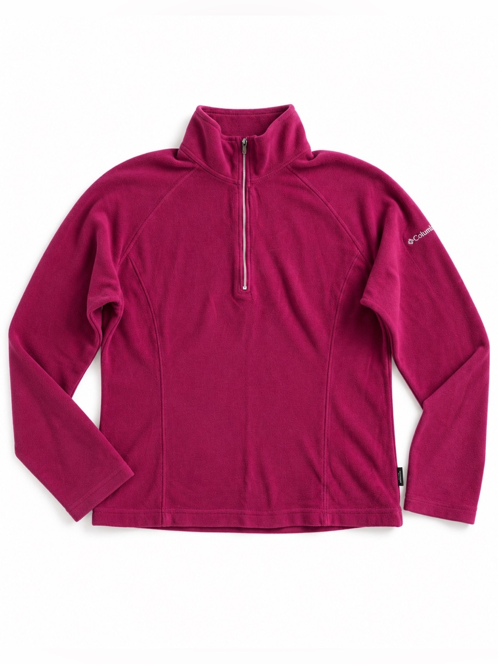 L.L.Bean Fleece Quarter Zip Lightweight Pullover Berry Pink Outdoor Layer Medium